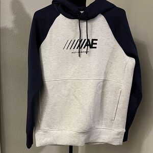 American Eagle Outfitters Navy and Gray Hoodie